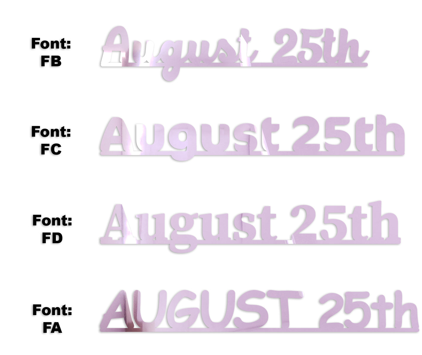 Custom-Fetti Date - AUGUST 25th Pink