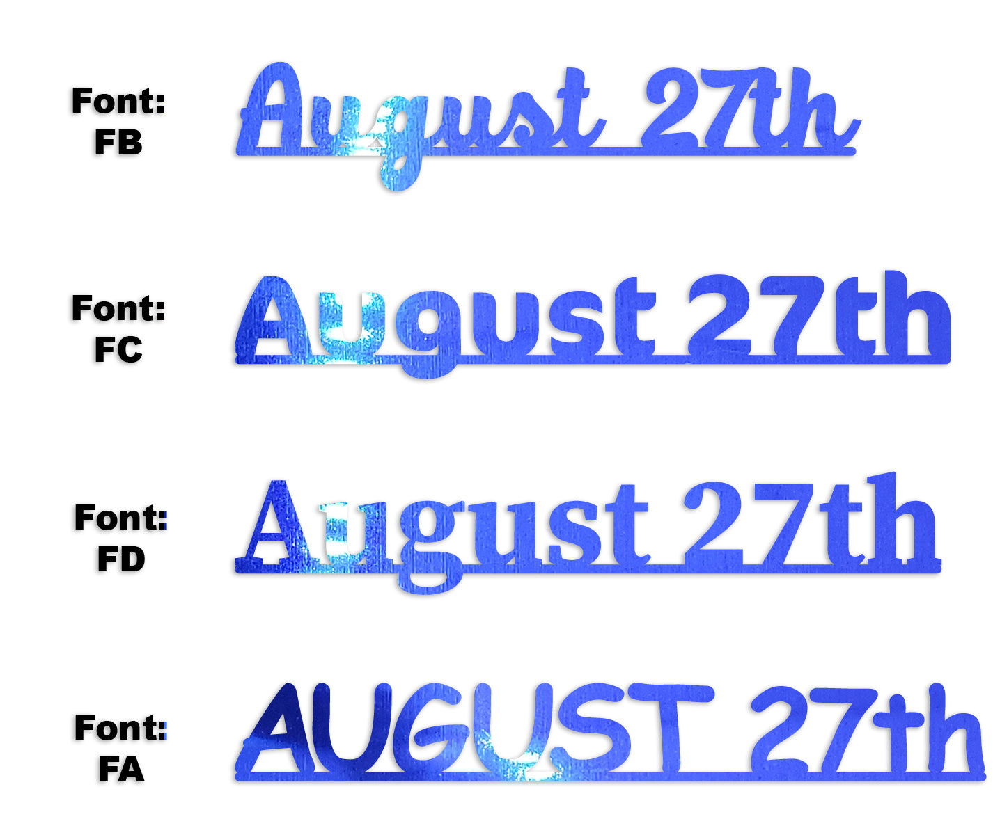 Custom-Fetti Date - AUGUST 27th Blue Royal