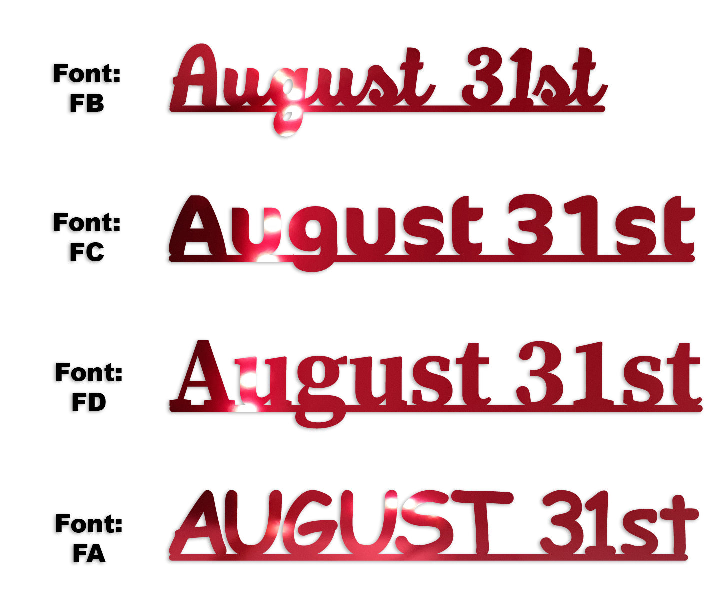 Custom-Fetti Date - AUGUST 31st Red