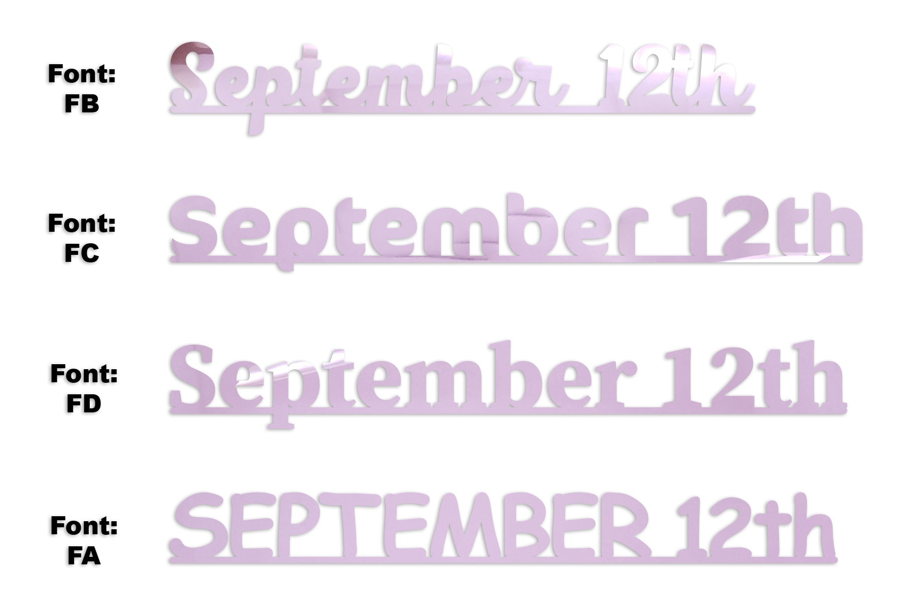 Custom-Fetti Date - SEPTEMBER 12th Pink