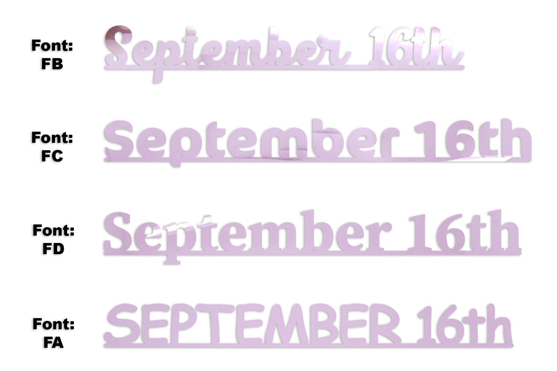 Custom-Fetti Date - SEPTEMBER 16th Pink