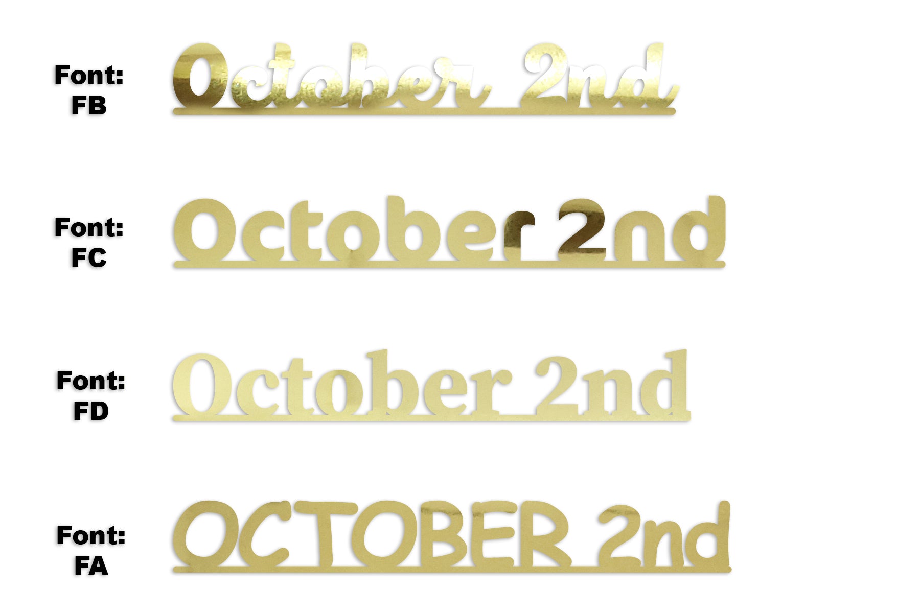 Custom-Fetti Date - OCTOBER 2nd Gold