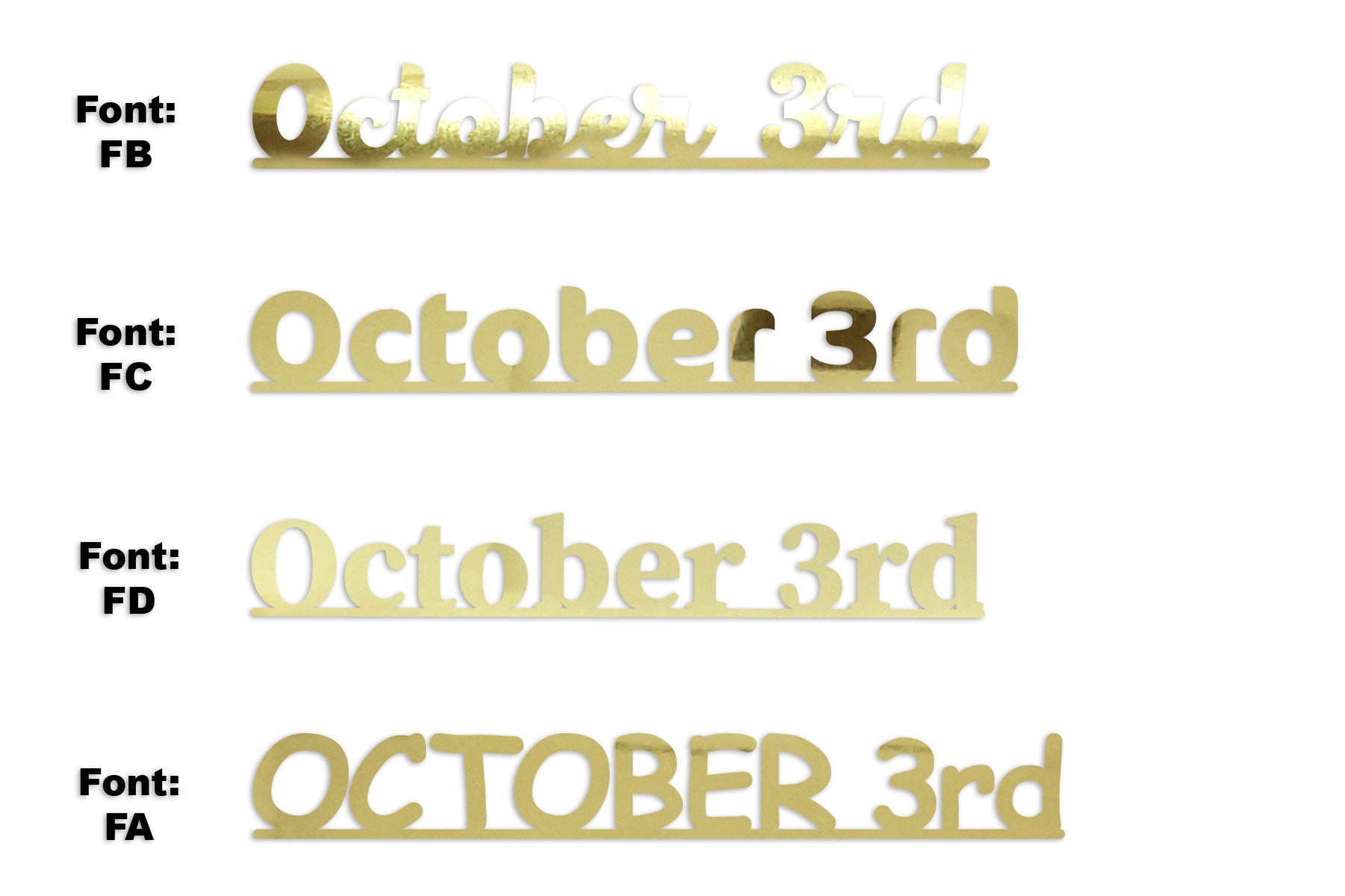 Custom-Fetti Date - OCTOBER 3rd Gold