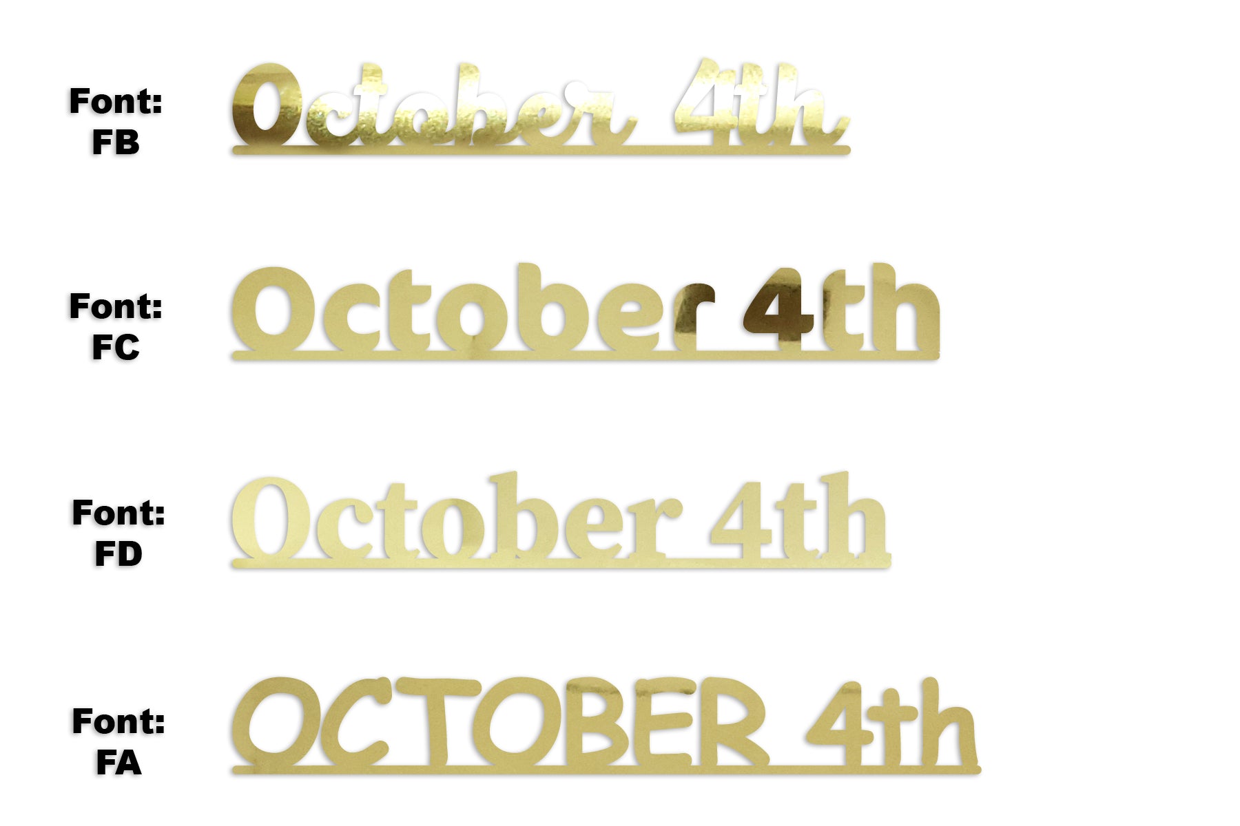 Custom-Fetti Date - OCTOBER 4th Gold