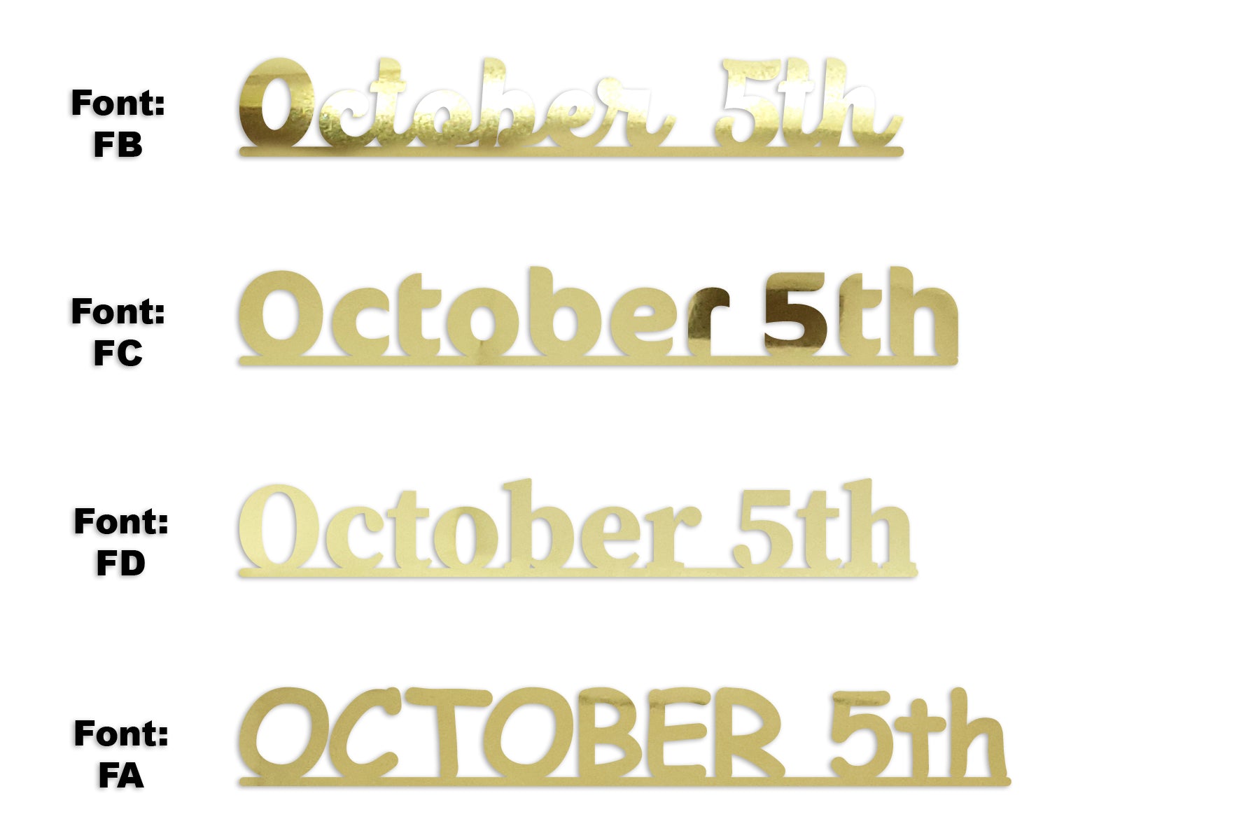 Custom-Fetti Date - OCTOBER 5th Gold