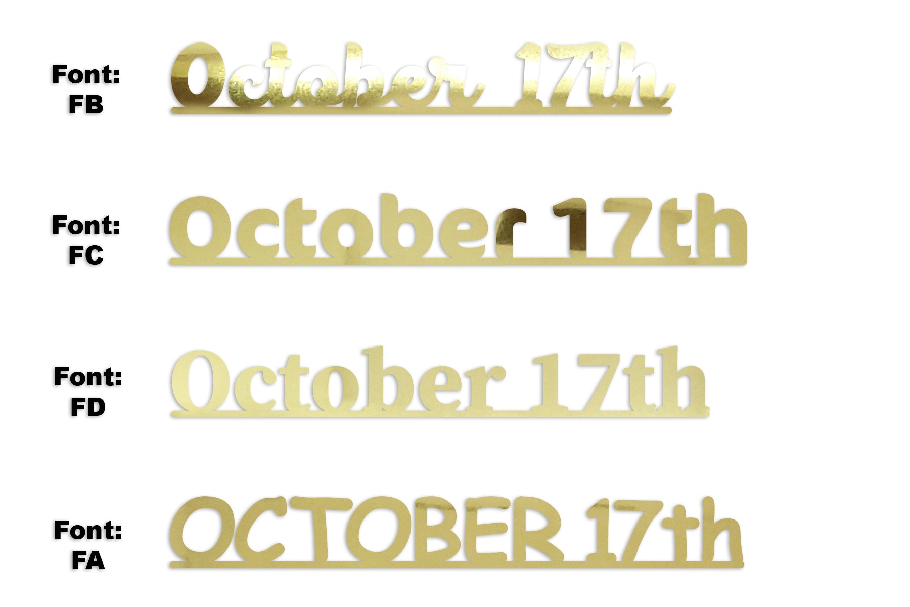 Custom-Fetti Date - OCTOBER 17th Gold