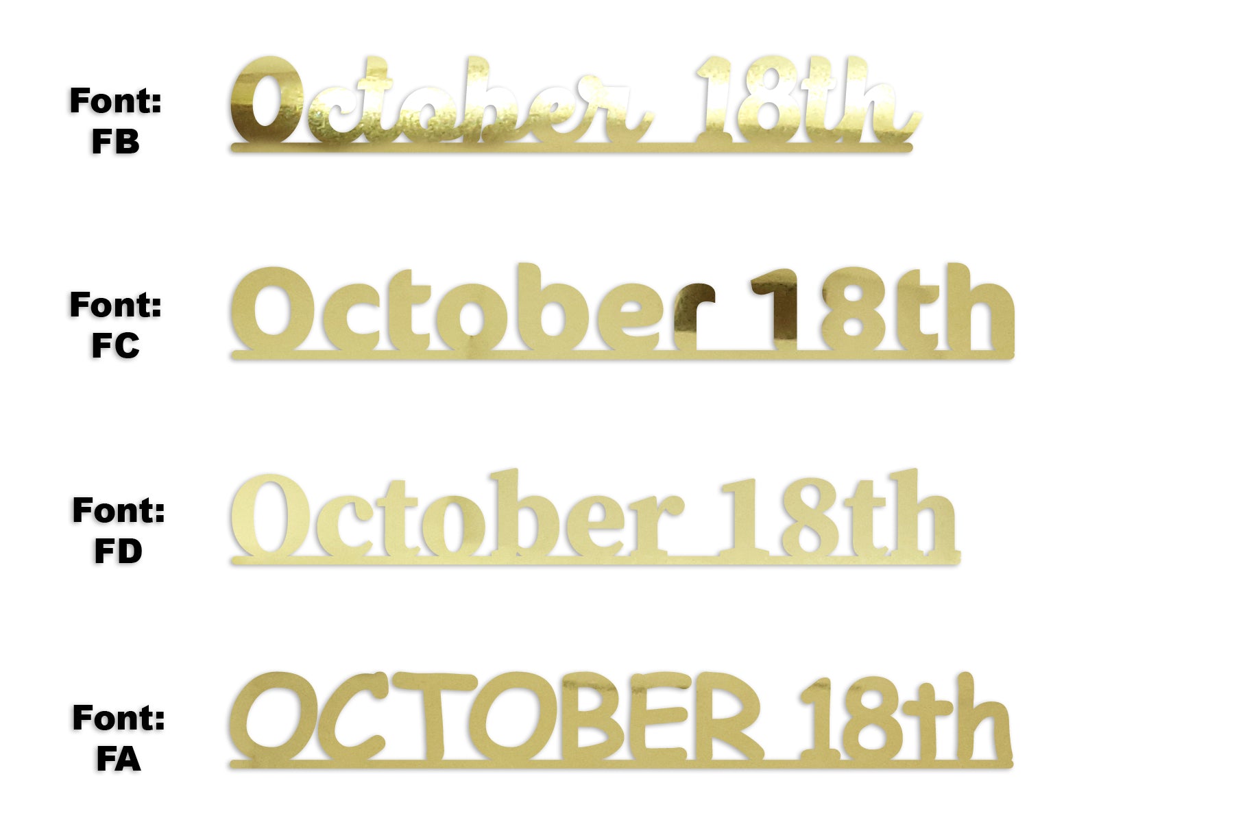 Custom-Fetti Date - OCTOBER 18th Gold