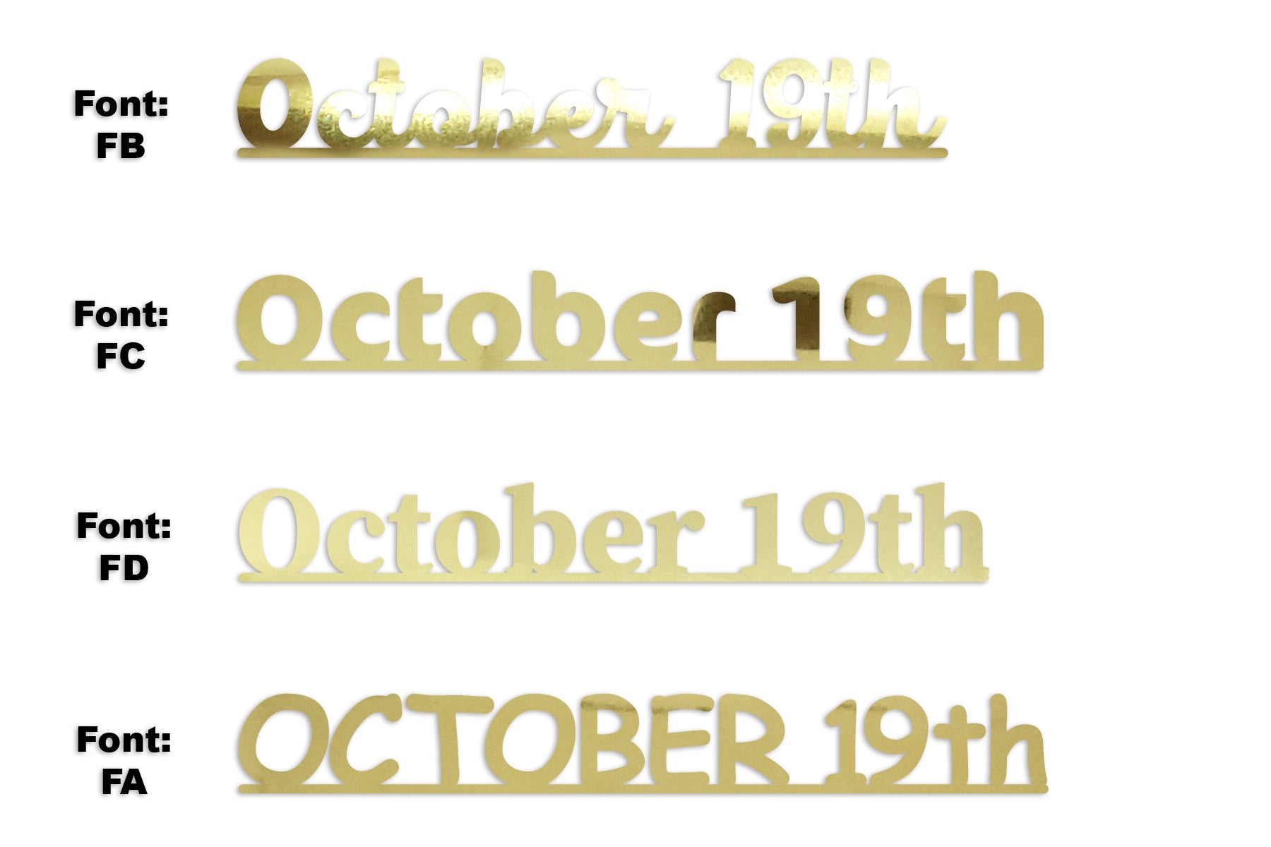 Custom-Fetti Date - OCTOBER 19th Gold