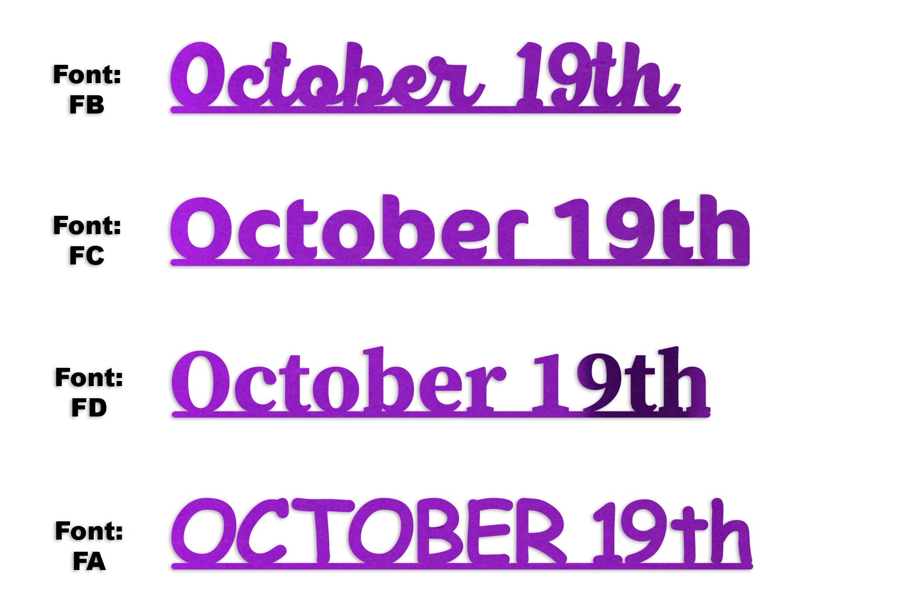 Custom-Fetti Date - OCTOBER 19th Purple