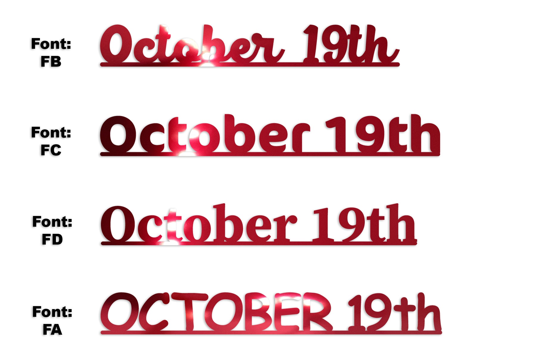 Custom-Fetti Date - OCTOBER 19th Red