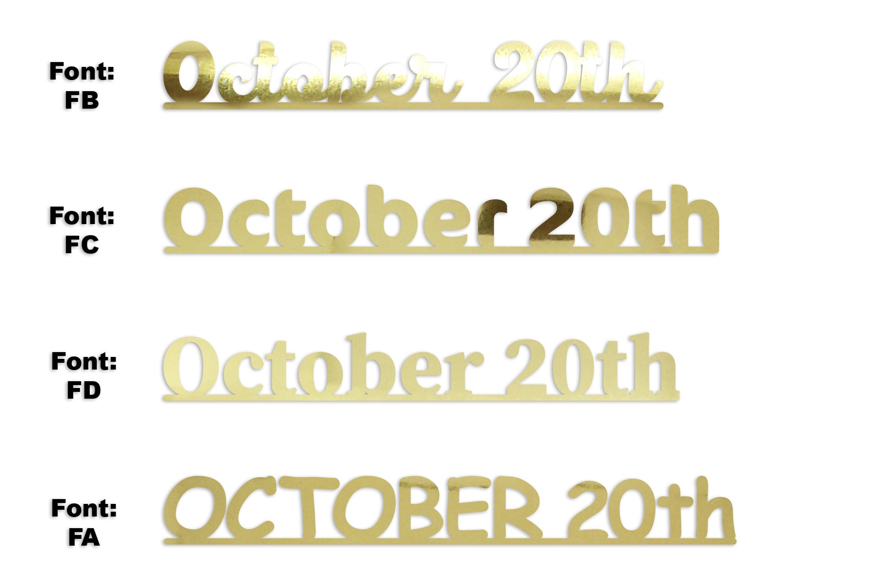 Custom-Fetti Date - OCTOBER 20th Gold