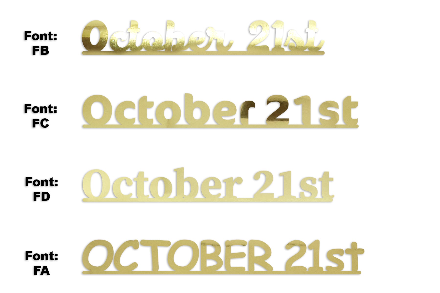 Custom-Fetti Date - OCTOBER 21st Gold