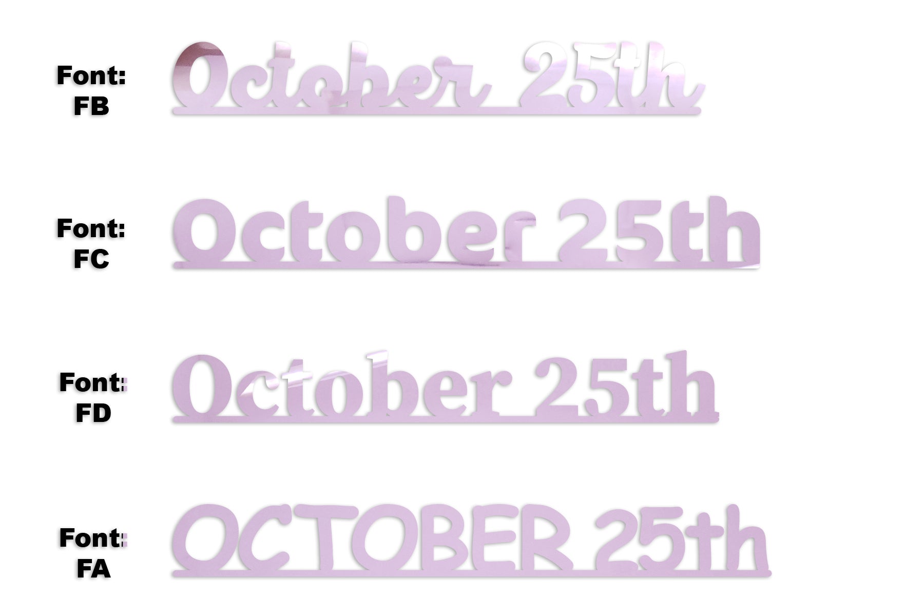 Custom-Fetti Date - OCTOBER 25th Pink