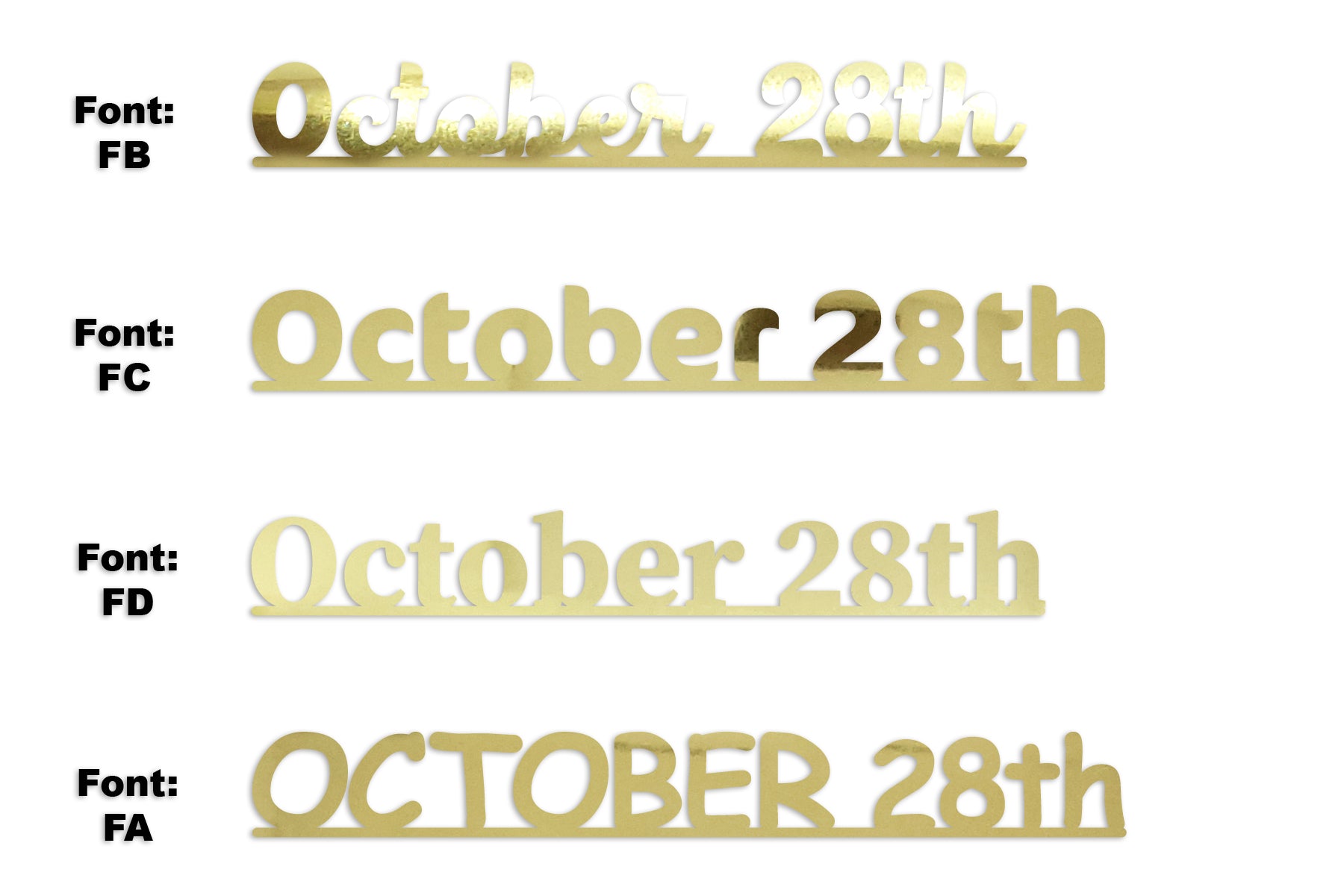 Custom-Fetti Date - OCTOBER 28th Gold