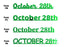 Custom-Fetti Date - OCTOBER 28th Green