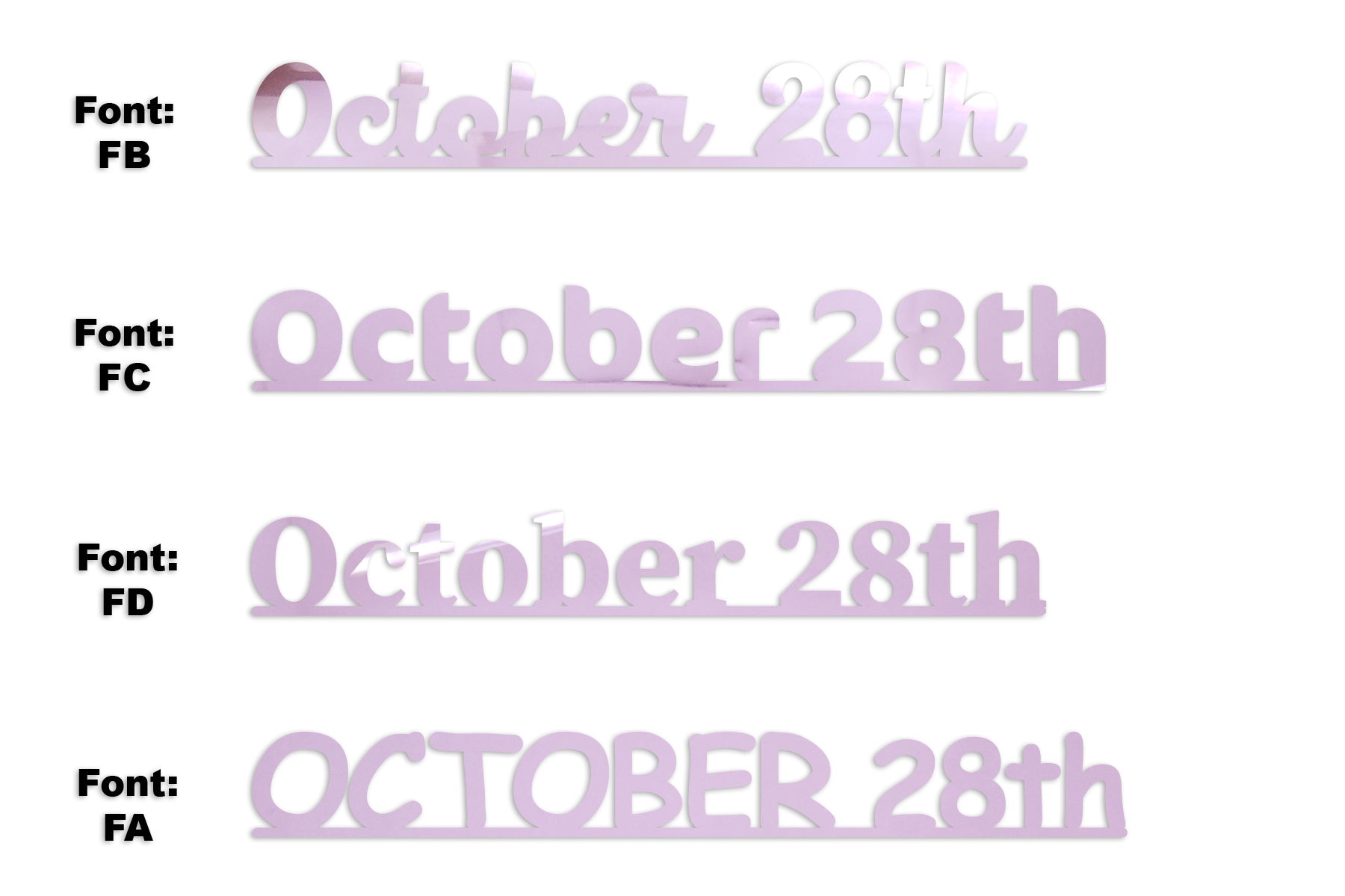 Custom-Fetti Date - OCTOBER 28th Pink