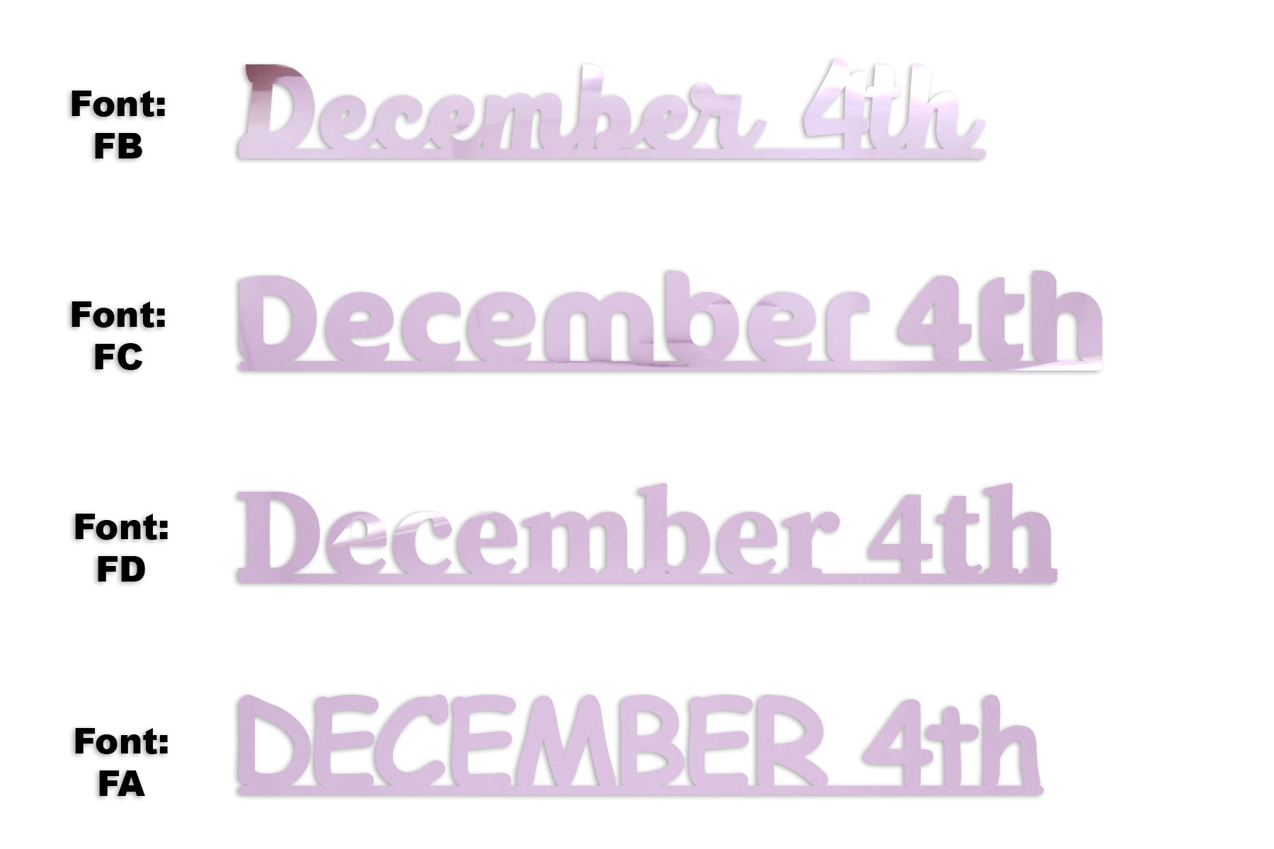 Custom-Fetti Date - DECEMBER 4th Pink