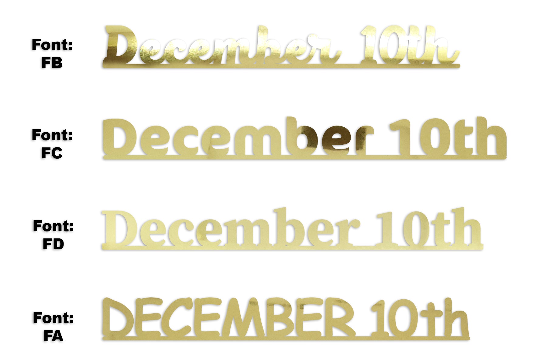 Custom-Fetti Date - DECEMBER 10th Gold