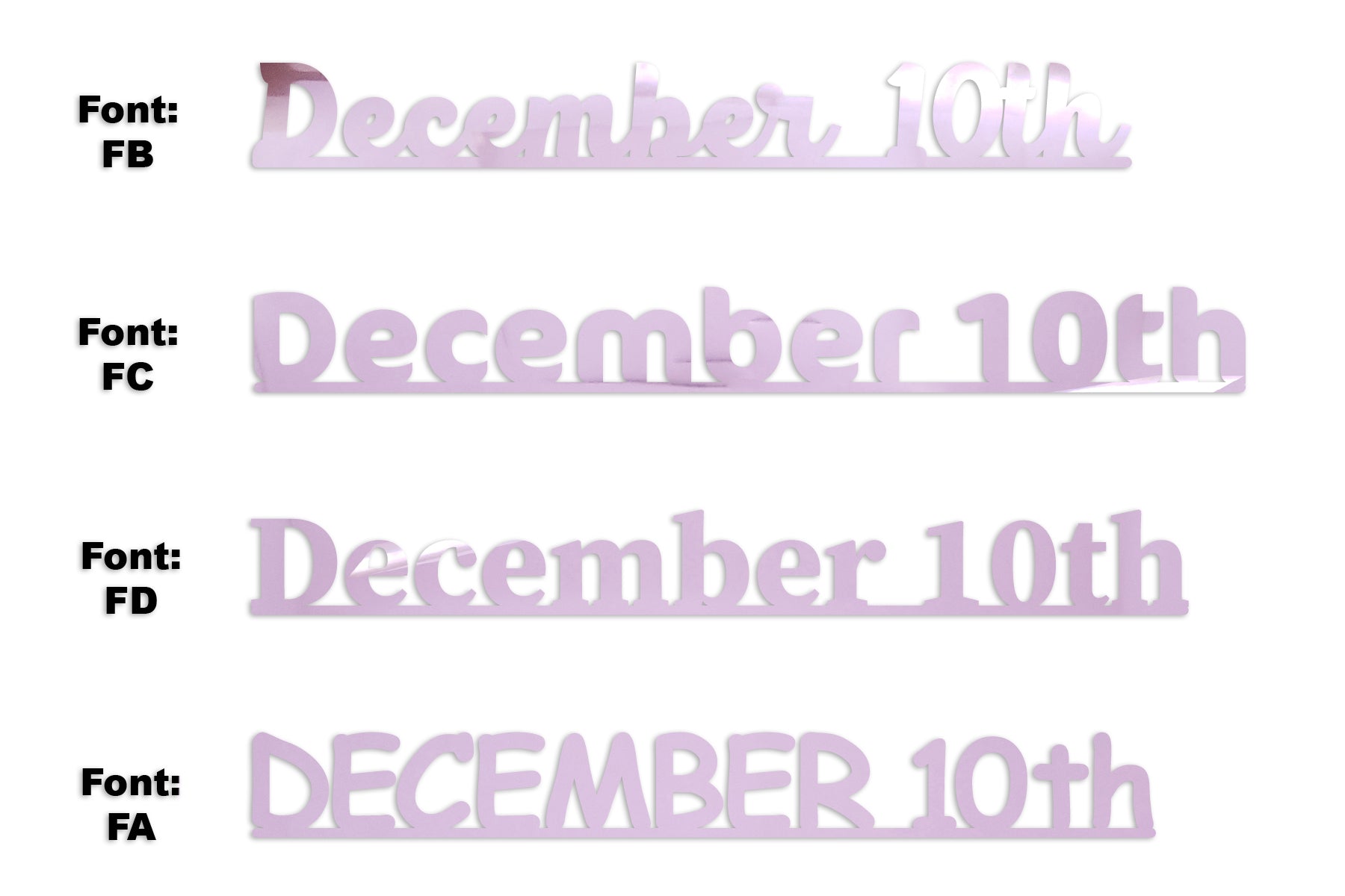 Custom-Fetti Date - DECEMBER 10th Pink