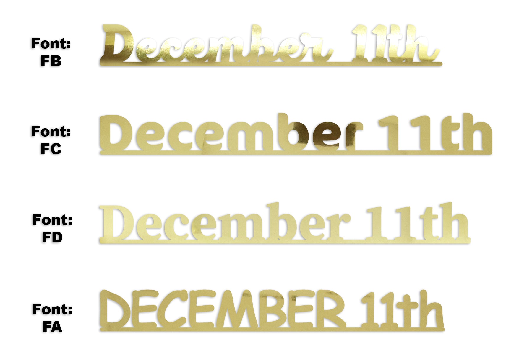 Custom-Fetti Date - DECEMBER 11th Gold