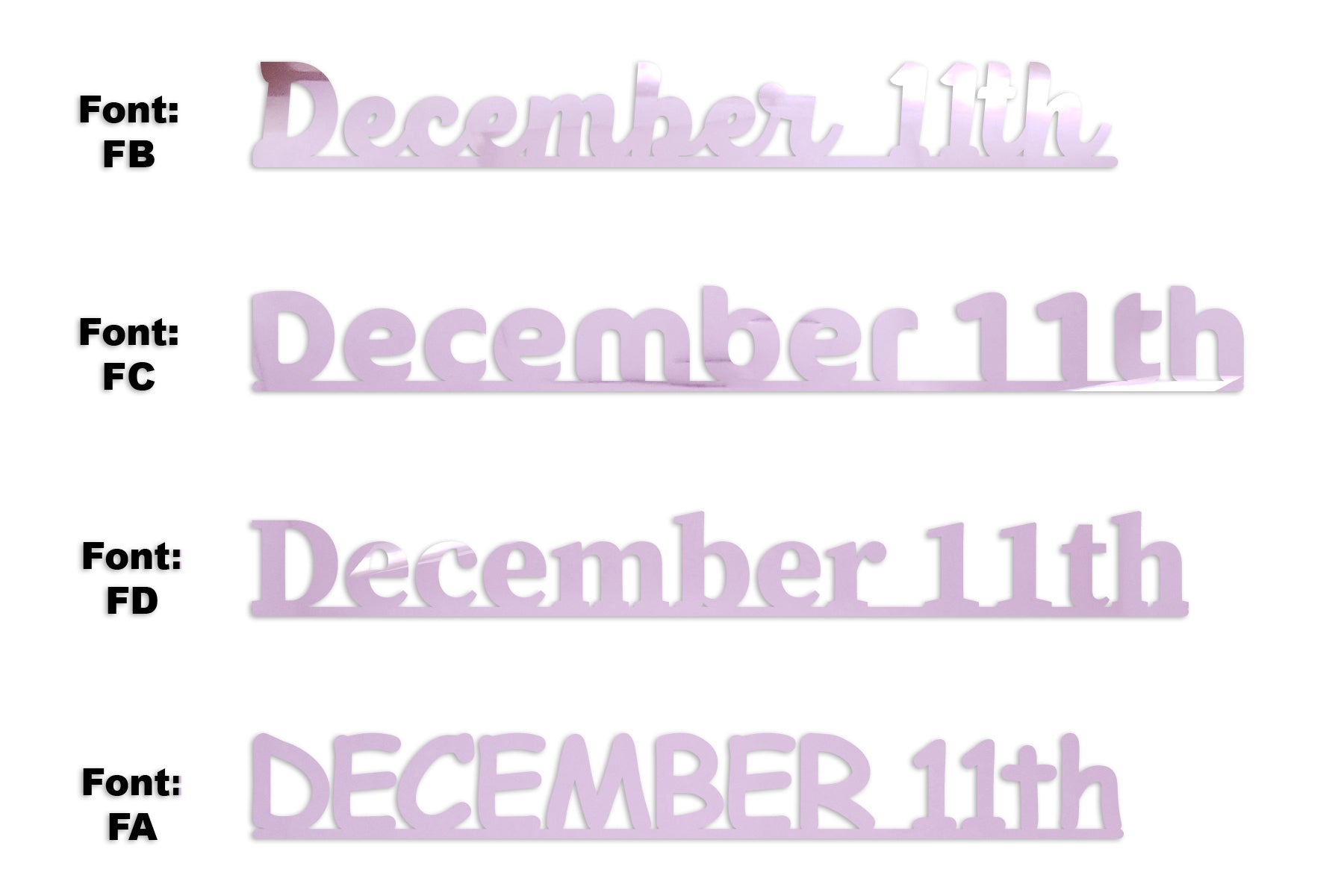 Custom-Fetti Date - DECEMBER 11th Pink