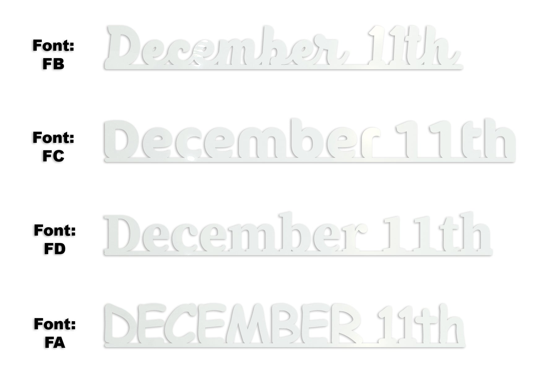 Custom-Fetti Date - DECEMBER 11th White