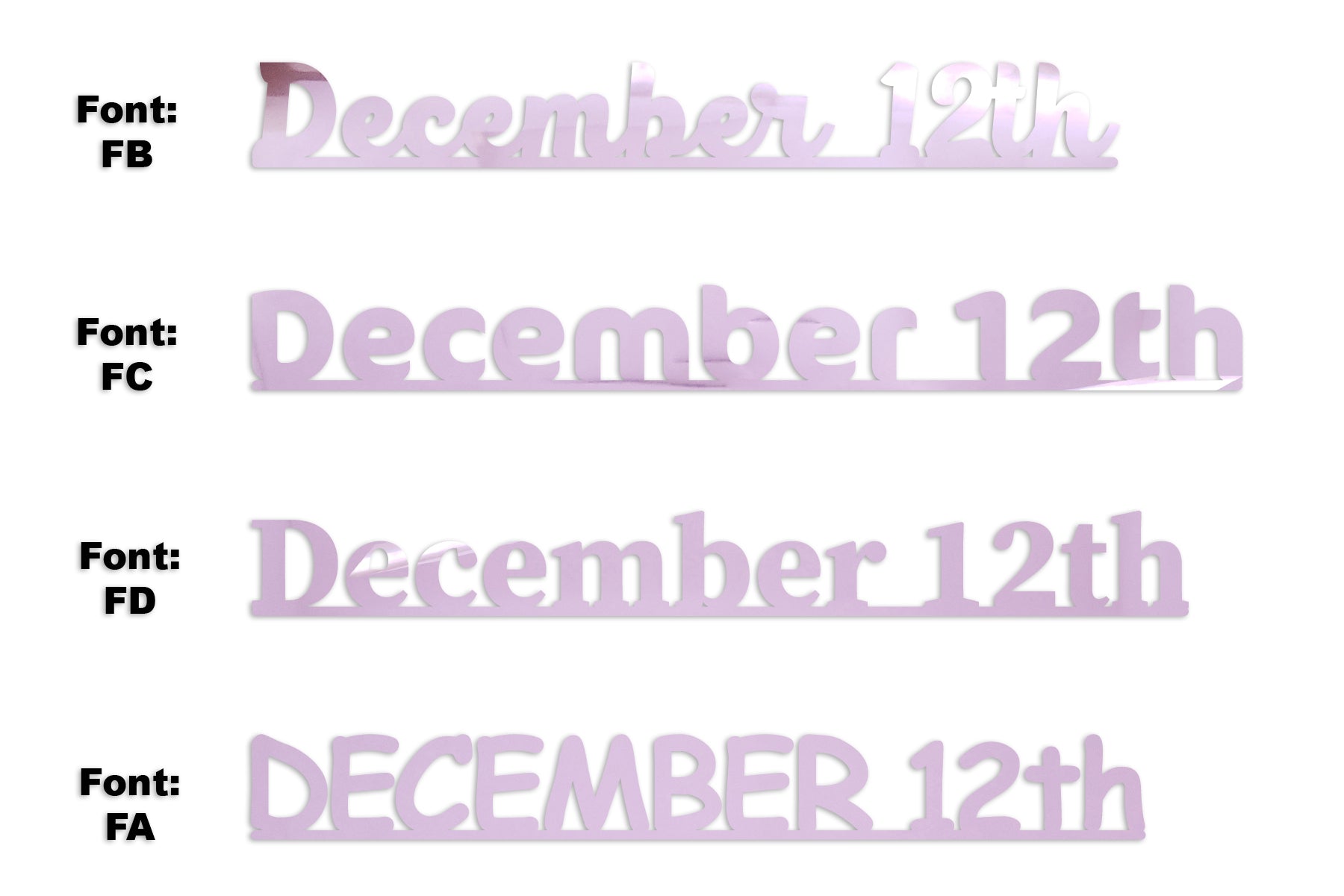 Custom-Fetti Date - DECEMBER 12th Pink