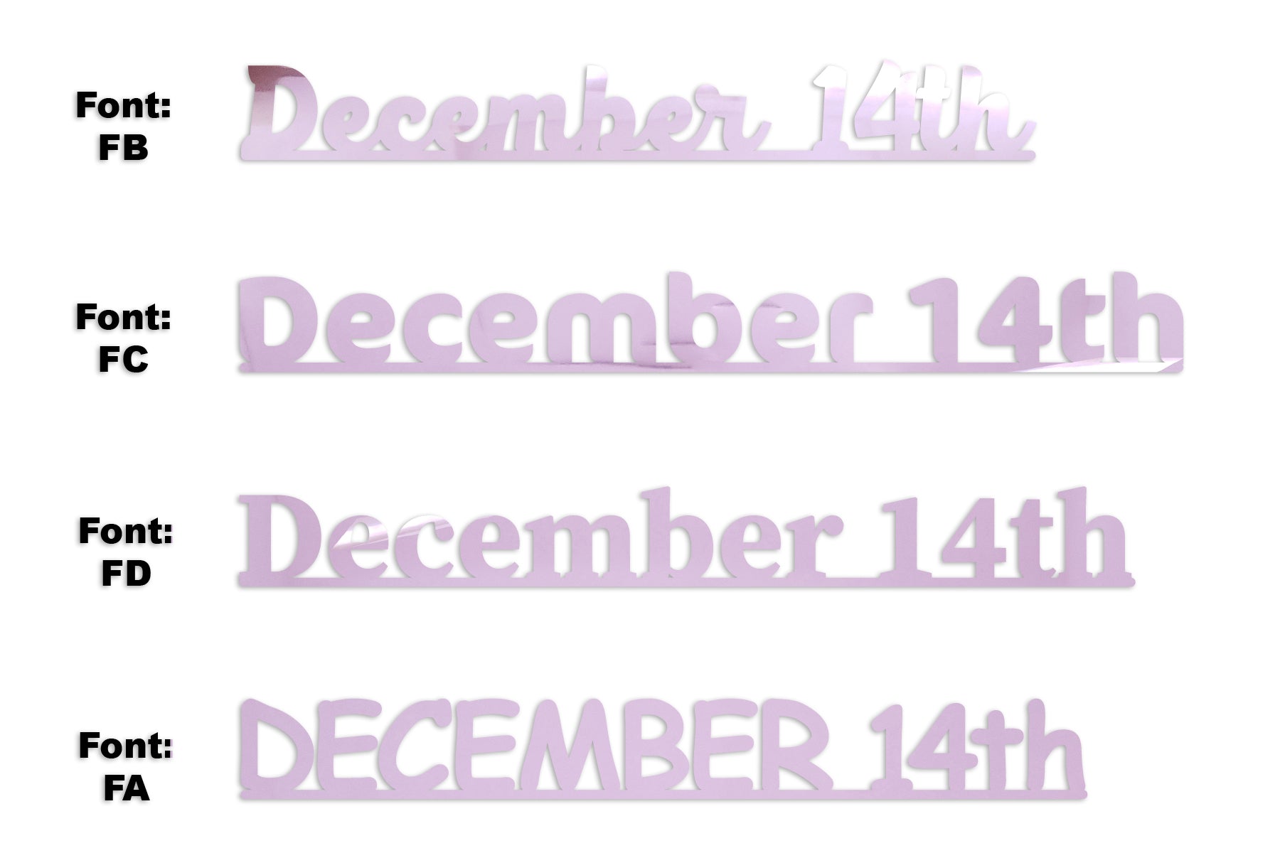 Custom-Fetti Date - DECEMBER 14th Pink