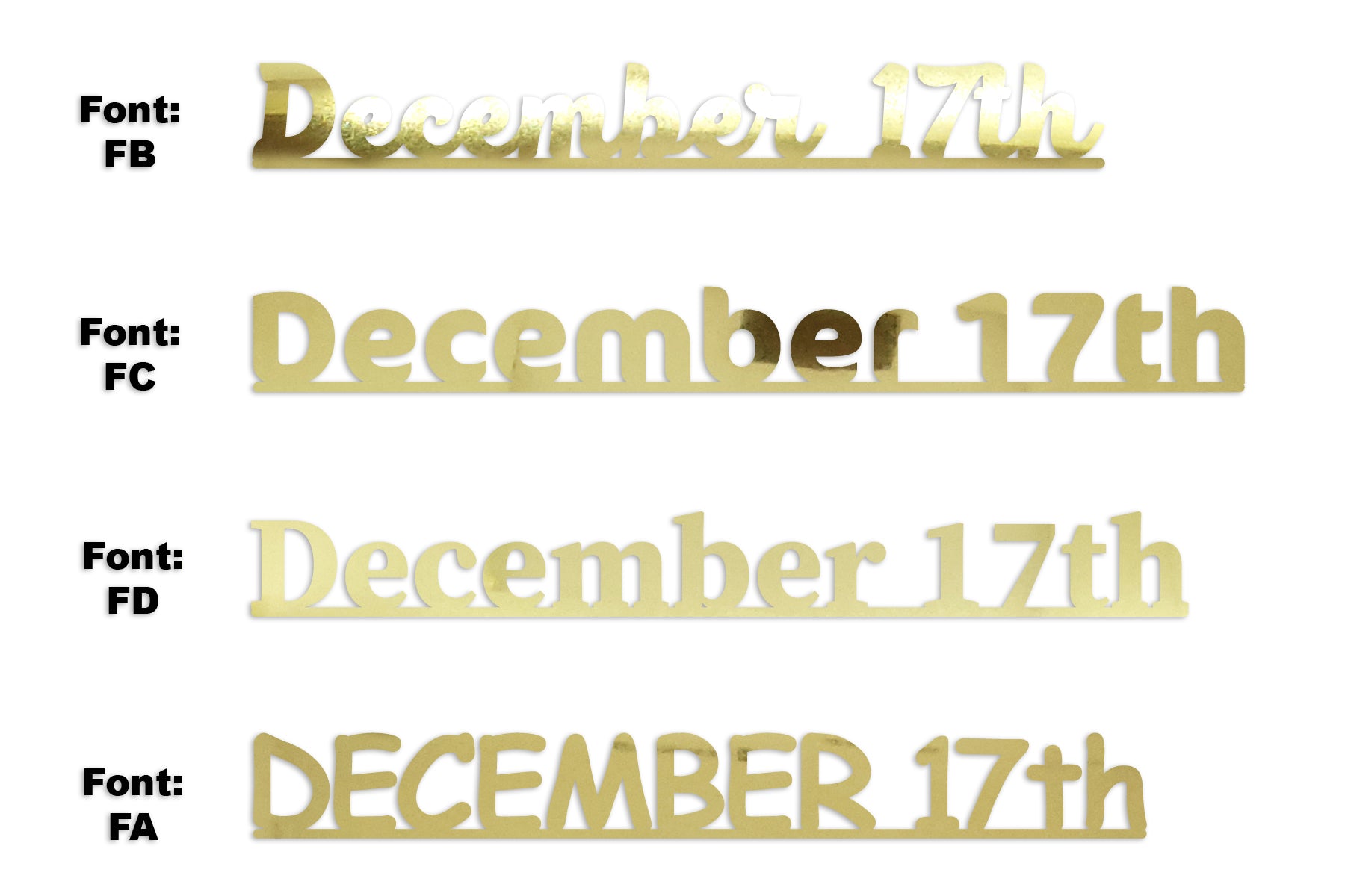 Custom-Fetti Date - DECEMBER 17th Gold