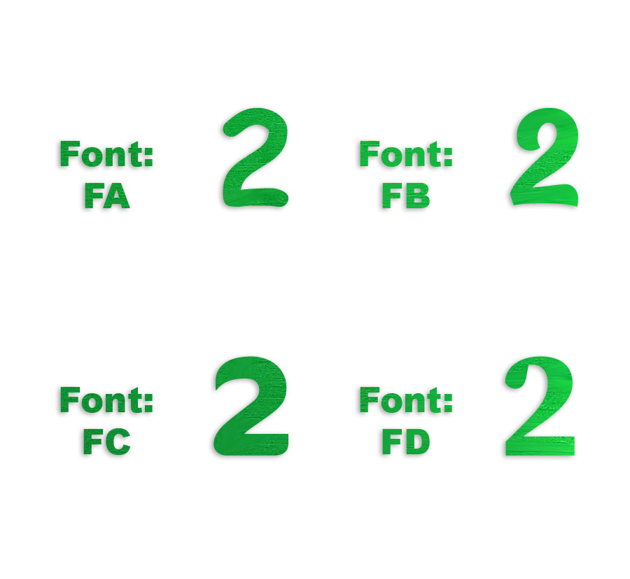 Custom-Fetti Number - 2 Green