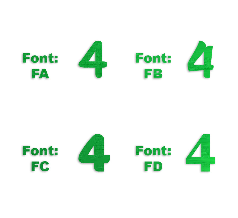 Custom-Fetti Number - 4 Green