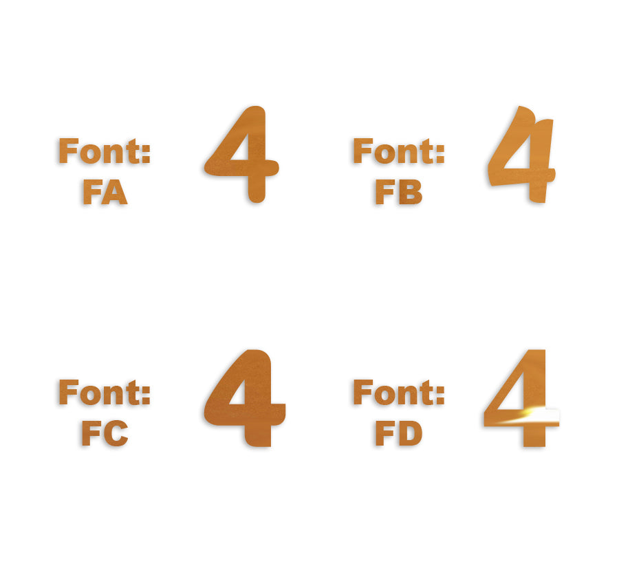 Custom-Fetti Number - 4 Orange