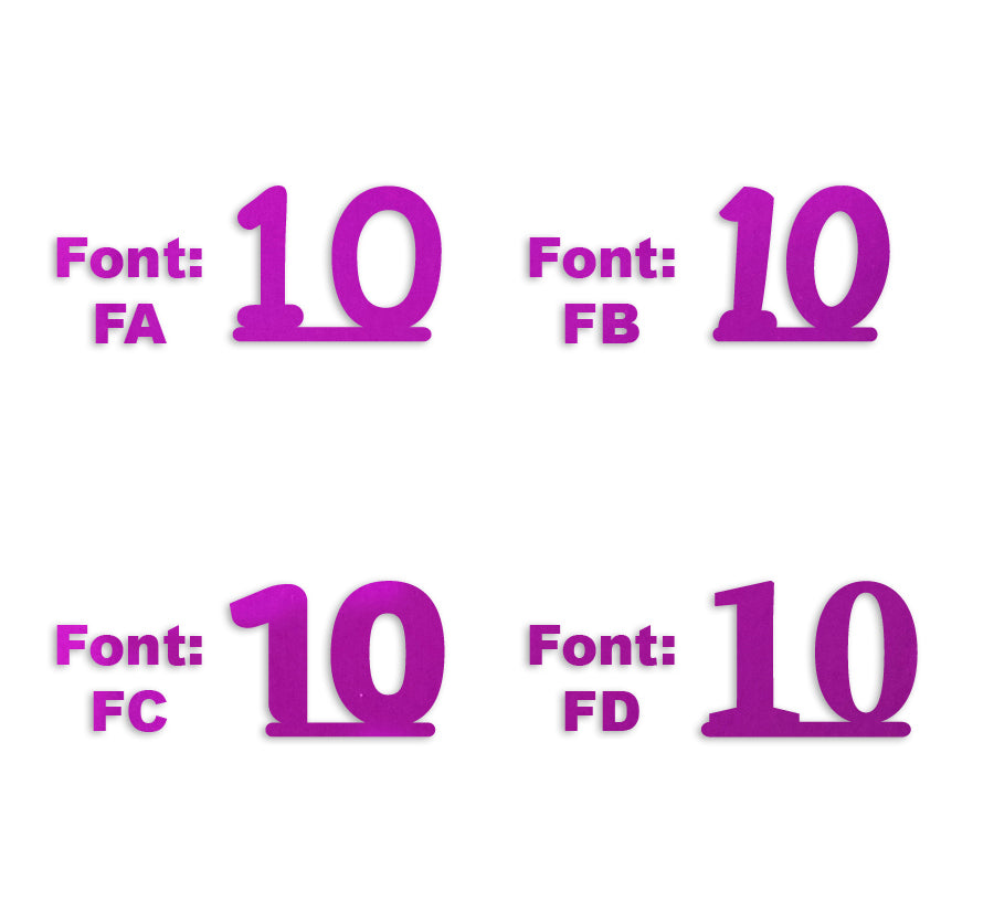 Custom-Fetti Number - 10 Fuchsia