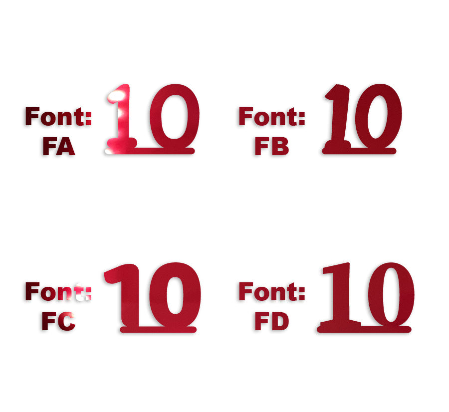 Custom-Fetti Number - 10 Red