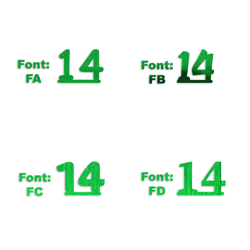 Custom-Fetti Number - 14 Green