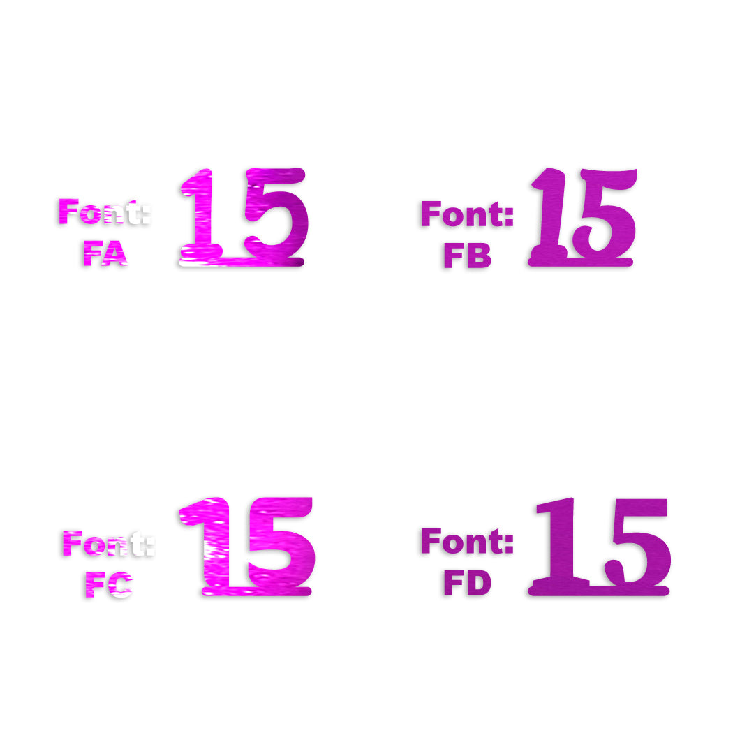 Custom-Fetti Number - 15 Fuchsia