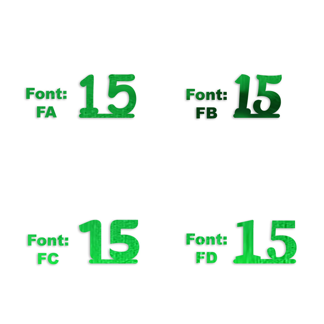 Custom-Fetti Number - 15 Green