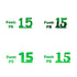 Custom-Fetti Number - 15 Green