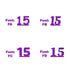 Custom-Fetti Number - 15 Purple