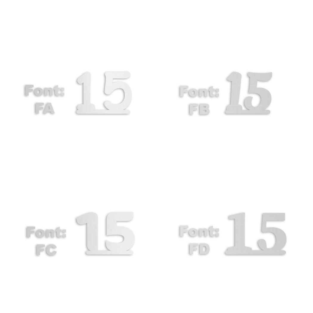 Custom-Fetti Number - 15 Silver