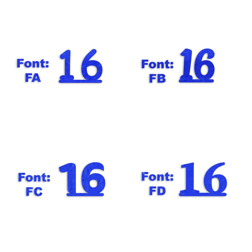 Custom-Fetti Number - 16 Blue Royal