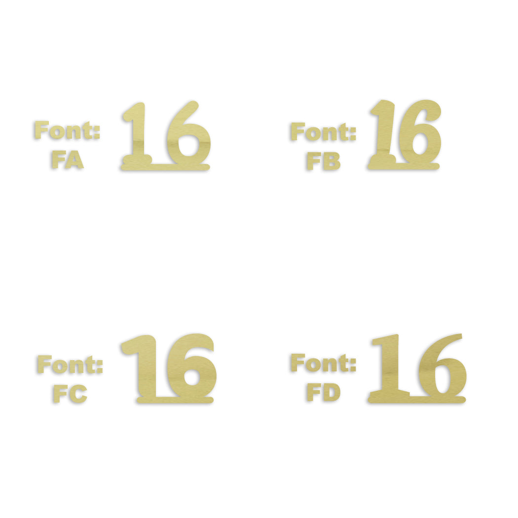 Custom-Fetti Number - 16 Gold