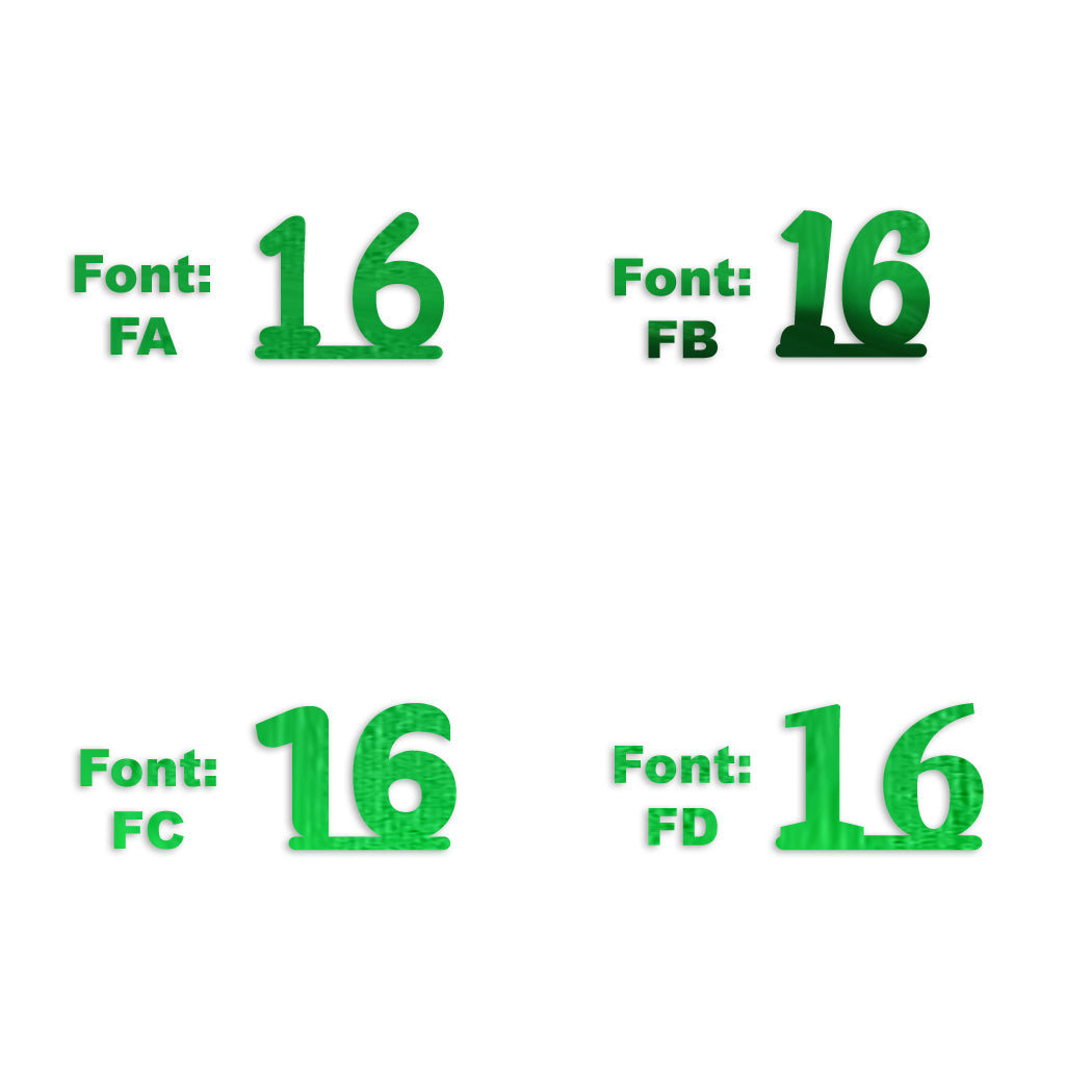 Custom-Fetti Number - 16 Green