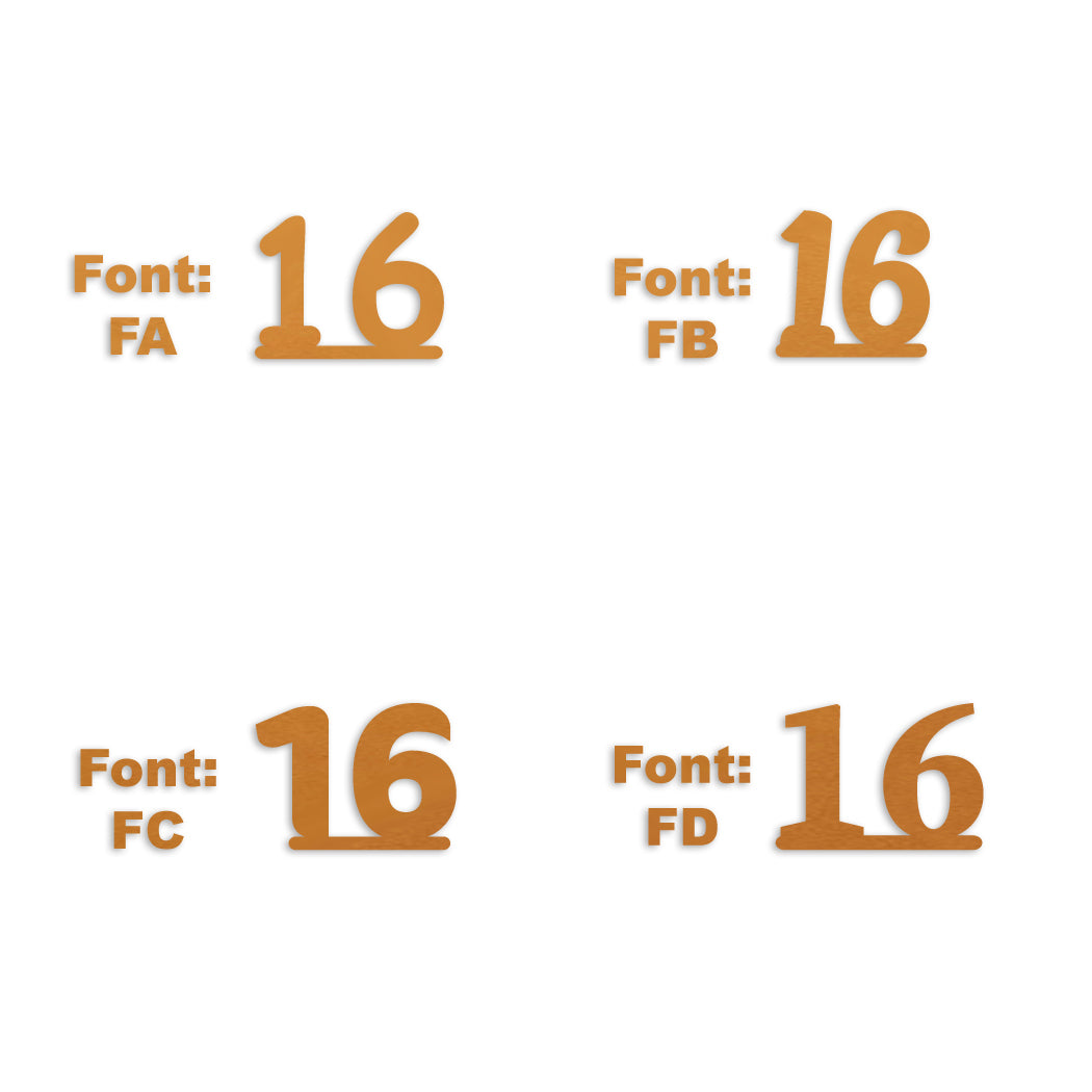 Custom-Fetti Number - 16 Orange