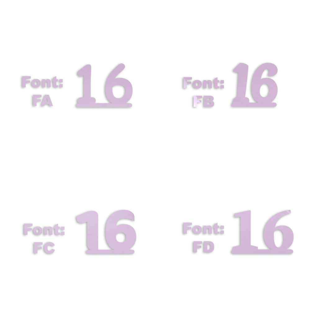 Custom-Fetti Number - 16 Pink