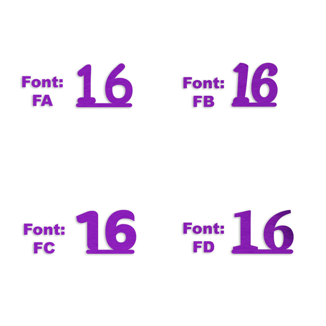 Custom-Fetti Number - 16 Purple