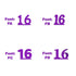 Custom-Fetti Number - 16 Purple