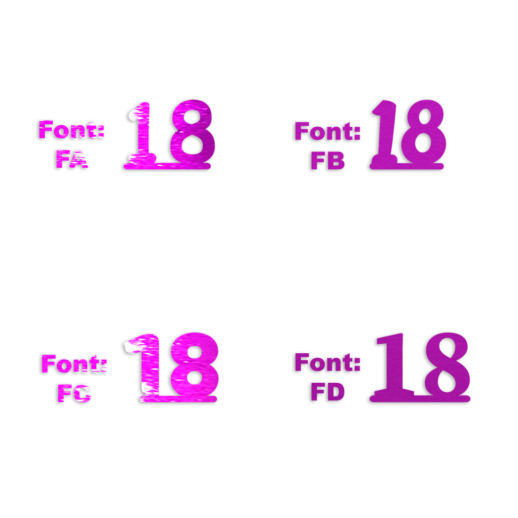 Custom-Fetti Number - 18 Fuchsia