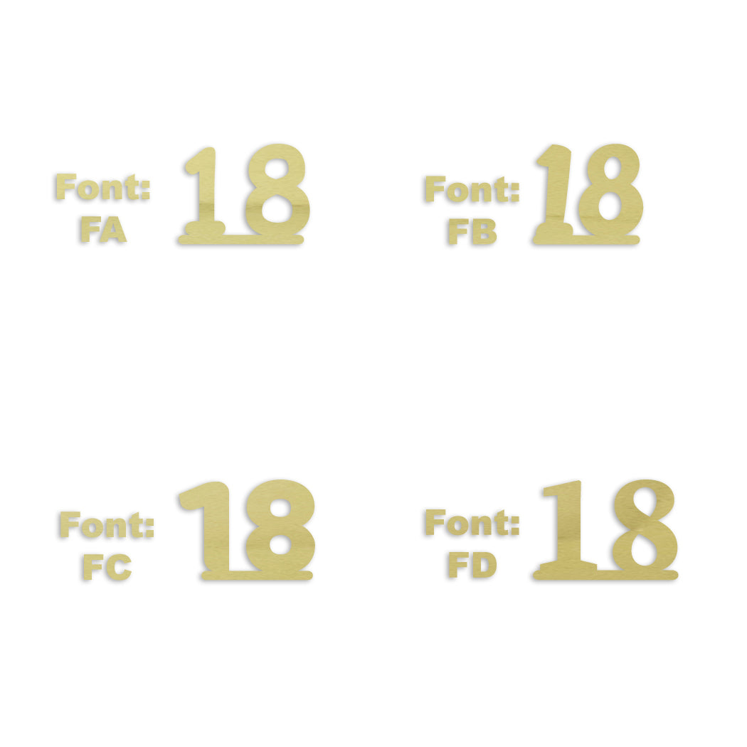 Custom-Fetti Number - 18 Gold