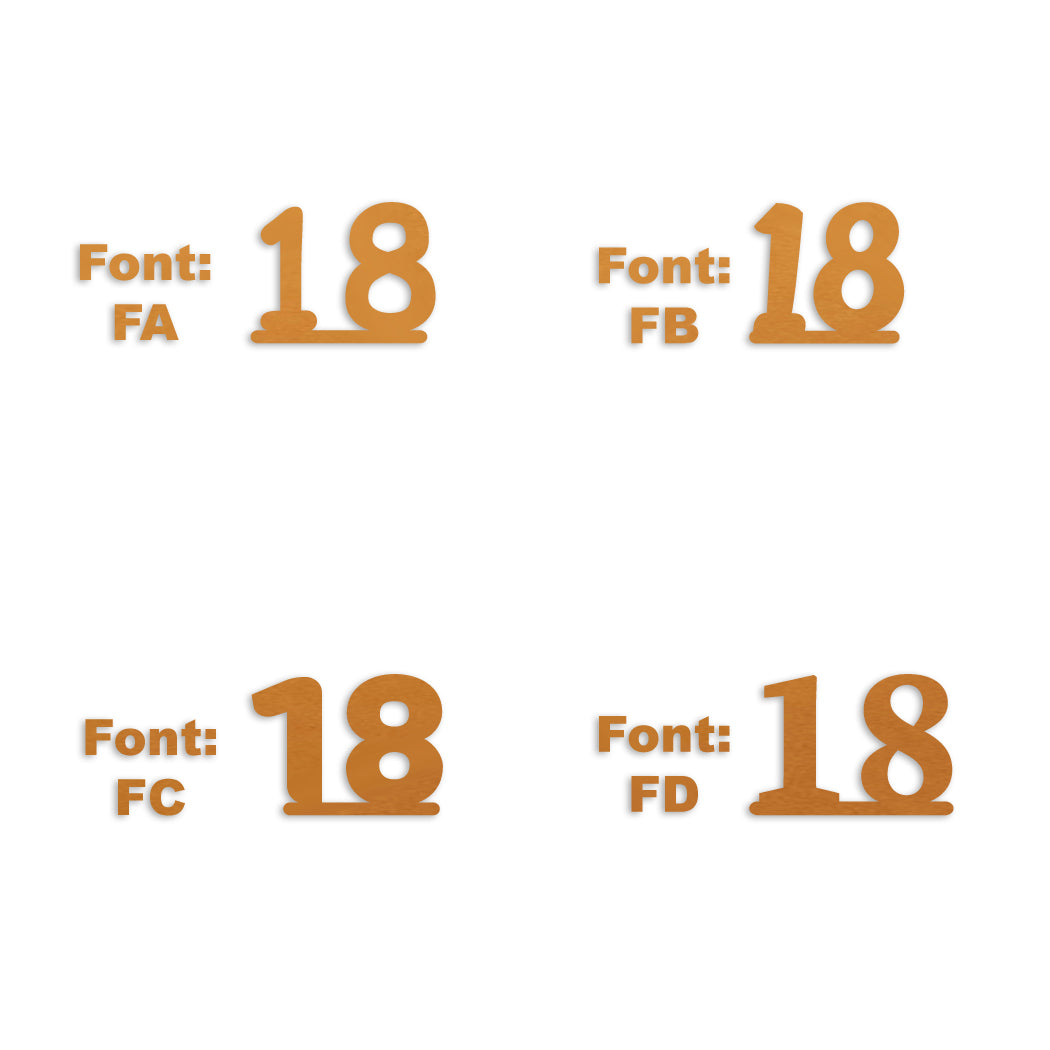 Custom-Fetti Number - 18 Orange